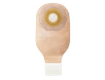 PREMIER ONE-PIECE DRAINABLE 12" OSTOMY POUCH FLAT FLEXWEAR BARRIER,LOCK'N ROLL CLOSURE,TAPE,FILTER,TRANSPARENT,PRE-CUT 2-1/2" BX/10