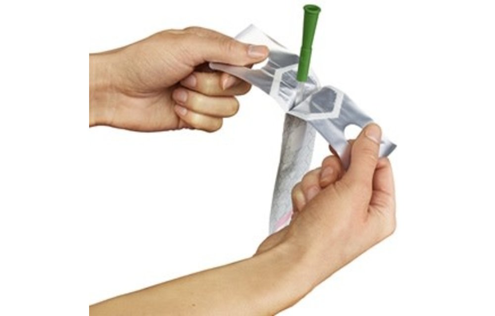 PREMIER ONE-PIECE CONVEX SKIN BARRIER LOCK N ROLL CLOSURE 12" BEIGE DRAINABLE POUCH CUT-TO-FIT 1" WITH TAPE BORDER BX/5