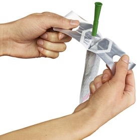 PREMIER ONE-PIECE CONVEX SKIN BARRIER LOCK N ROLL CLOSURE 12" BEIGE DRAINABLE POUCH CUT-TO-FIT 1" WITH TAPE BORDER BX/5