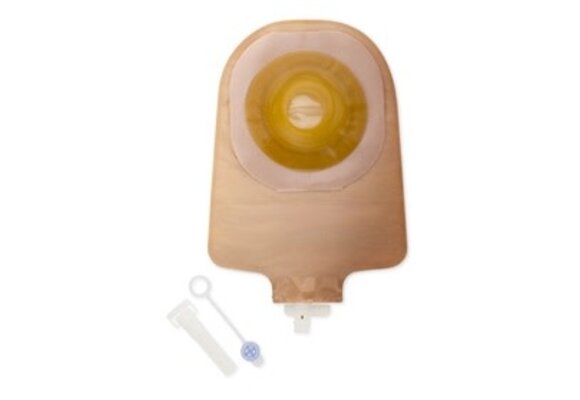 PREMIER FLEXTEND ONE-PIECE 9" UROSTOMY POUCH ,TRANSPARENT ,PRE-CUT 2" BX/10