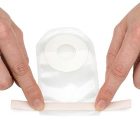 POUCHKINS PEDIATRIC ONE-PIECE SOFTFLEX PREMIE/NEWBORN POUCHES CUT-TO-FIT 5/8" ULTRA-CLEAR WITHOUT TAPE ,NO STARTER HOLE BX/15