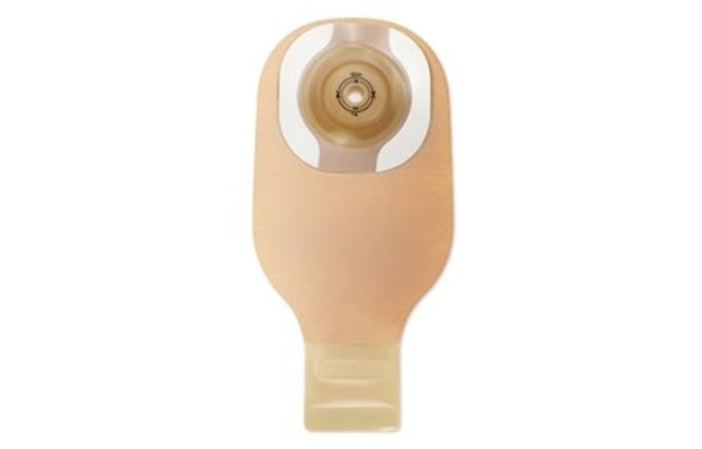 PREMIER CERAPLUS CONVEX 1-PIECE DRAINABLE POUCH W/ TAPE BORDER, LOCK N ROLL CLOSURE, BEIGE, W/FILTER, PRE-CUT 3/4IN (19MM) BX/5