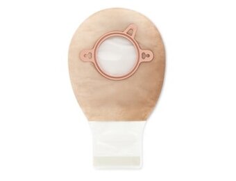 New Image Two-Piece Drainable Pouch, Lock 'n Roll Closure System Red Beige Flange 2-1/4" (57mm) Pouch Length 7" (18mm) AF300 Filter - Box of 20