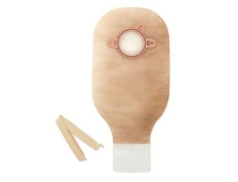 New Image Two-Piece Drainable Pouch, Clamp Closure  Red Beige Flange 2-1/4" (57 mm) Pouch Length 12" (30mm) AF300 Filter - Box of 10