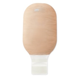 New Image Two-Piece Drainable Pouch, Clamp Closure  Red Beige Flange 2-1/4" (57 mm) Pouch Length 12" (30mm) AF300 Filter - Box of 10