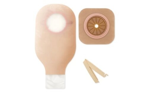 NEW IMAGE 2-PIECE OSTOMY DRAINABLE KIT W/ FLEXWEAR BARRIER & CLAMP CLOSURE 2 3/4" FLANGE