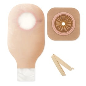 NEW IMAGE 2-PIECE OSTOMY DRAINABLE KIT W/ FLEXWEAR BARRIER & CLAMP CLOSURE 2 3/4" FLANGE