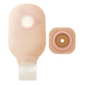NEW IMAGE 2-PIECE OSTOMY DRAINABLE KIT W/ FLEXWEAR BARRIER & LOCK-N-ROLL CLOSURE 1 3/4" FLANGE