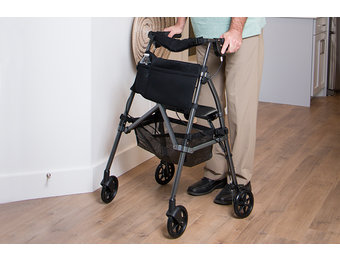 Stander EZ Fold-N-Go Walker  Black Walnut