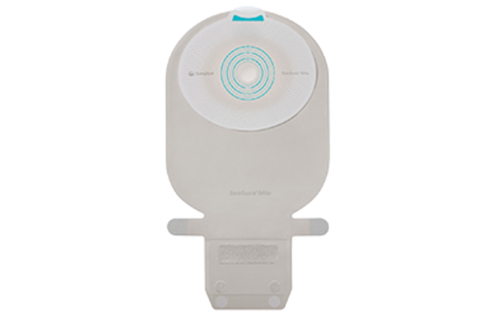 SENSURA MIO 1 PIECE WITH EASICLOSE WIDE-OUTLET. NON-CONVEX, NEUTRAL GREY WITH INSPECTION WINDOW 28MM (1 1/8") BX/10