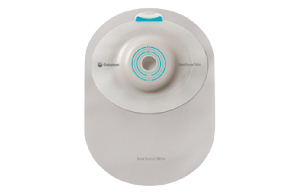 SENSURA MIO 1-PIECE CLOSED POUCH MAXI (11") LIGHT CONVEX PRE-CUT 41mm (1 5/8") OPAQUE W/ WINDOW BX/10