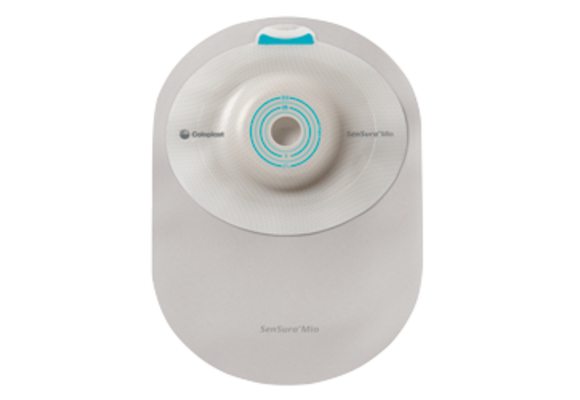 SENSURA MIO 1-PIECE CLOSED POUCH MAXI (11") LIGHT CONVEX PRE-CUT 41mm (1 5/8") OPAQUE W/ WINDOW BX/10