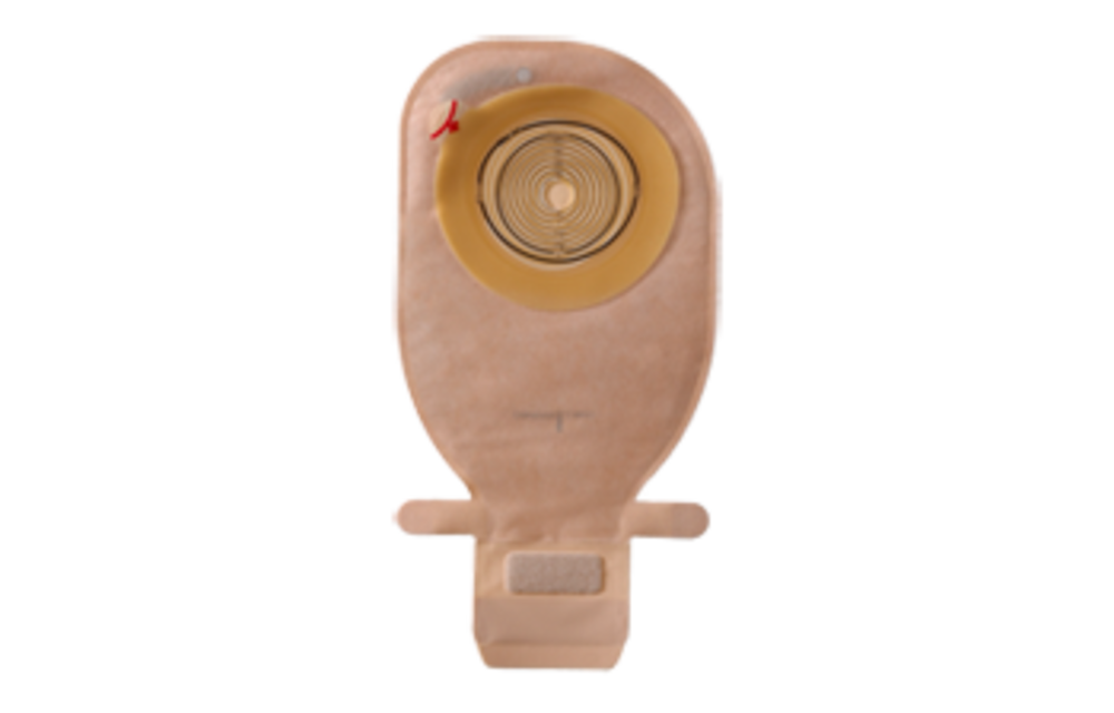 ASSURA 1-PIECE OPAQUE DRAINABLE POUCH WITH EASICLOSE, PRE-CUT 1IN (25MM) BX/10