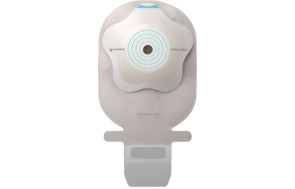 SENSURA Mio Concave 1 piece, Cut-to-fit, wide outlet, drainable, transparent, maxi, 25-50 BX/10