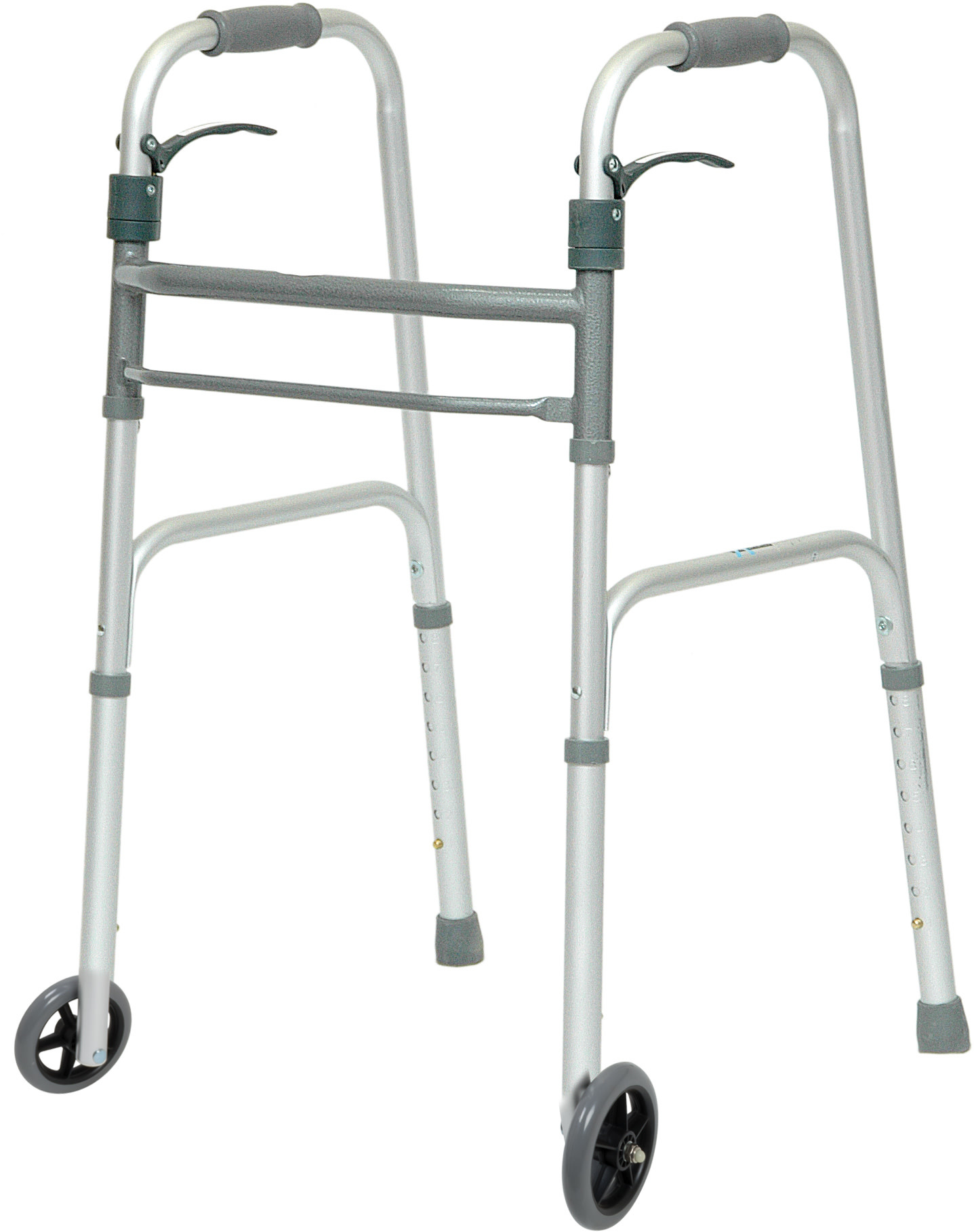 Probasics Sure Lever Release Folding Walker with 5" wheel, (Adult)