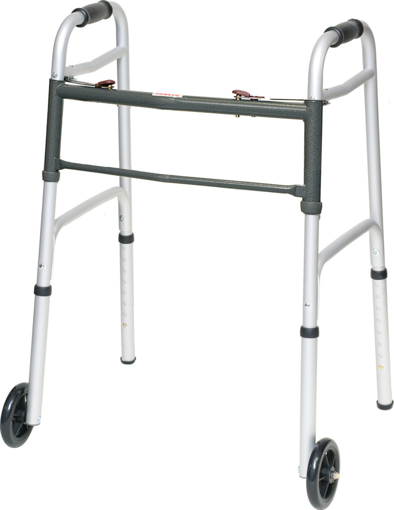 Probasics Aluminium Two-Button Release Folding junior Walker With 5" Wheels
