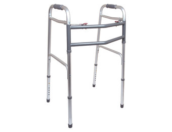 Probasics Bariatric Two-Button Release Folding Walker, Aluminum, No Wheels