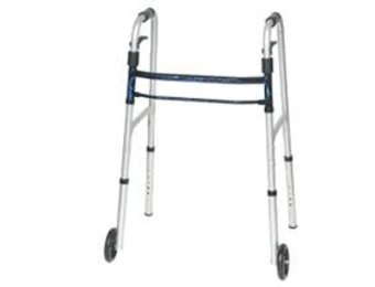 Probasics Sure Lever Release Folding Walker with 5" wheel, (Adult)