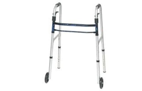 Probasics Sure Lever Release Folding Walker with 5" wheel, (Adult)