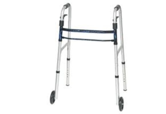 Probasics Sure Lever Release Folding Walker with 5" wheel, (Adult)