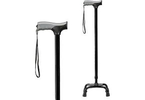 Carex small Base Quad Cane with soft Grip Derby Handle