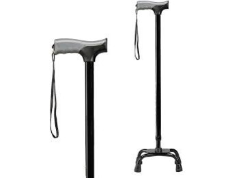 Carex small Base Quad Cane with soft Grip Derby Handle