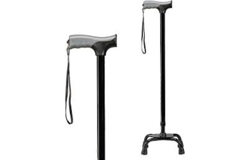 Carex small Base Quad Cane with soft Grip Derby Handle