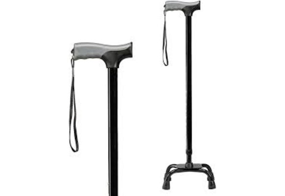 Carex small Base Quad Cane with soft Grip Derby Handle