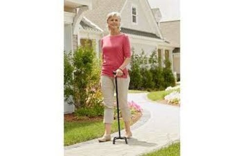 Carex small Base Quad Cane with soft Grip Derby Handle