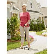 Carex small Base Quad Cane with soft Grip Derby Handle