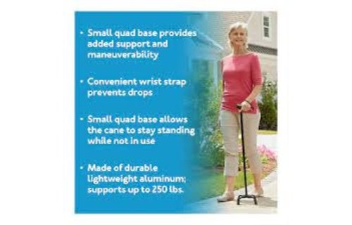 Carex small Base Quad Cane with soft Grip Derby Handle