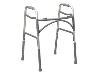 Drive Bariatric Aluminum Folding Walker-Two Button, Junior (without wheels)