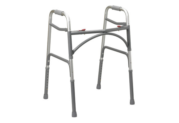 Drive Bariatric Aluminum Folding Walker-Two Button, Junior (without wheels)