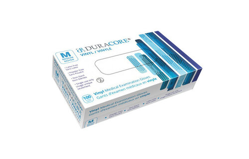 DURACORE VINYL EXAMINATION GLOVES, NON POWDERED