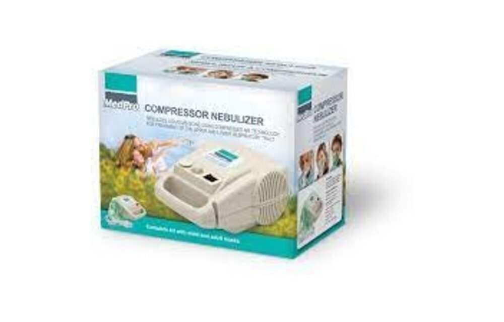 MEDPRO COMPRESSOR NEBULIZER,COMPLETE KIT WITH CHILD AND ADULT MASKS.