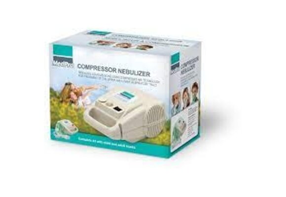 MEDPRO COMPRESSOR NEBULIZER,COMPLETE KIT WITH CHILD AND ADULT MASKS.