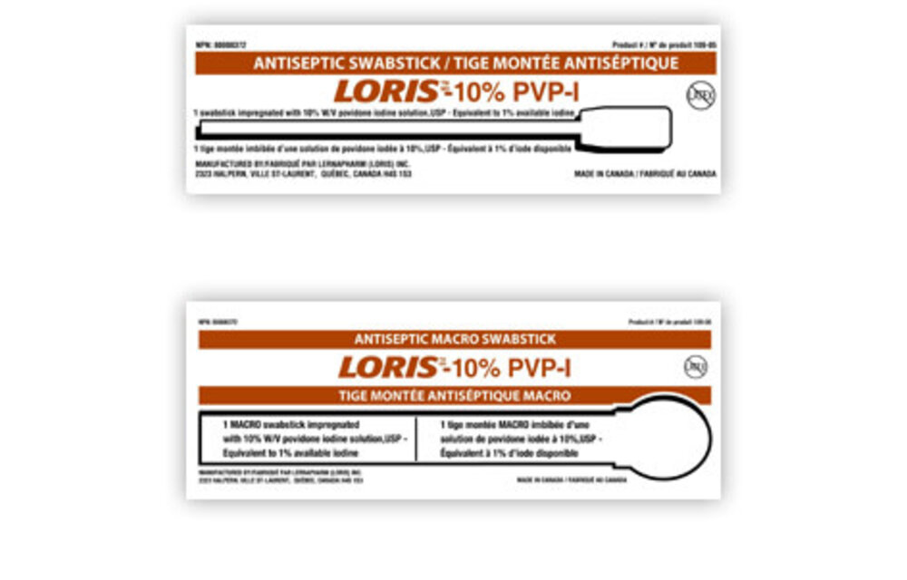 SWABS 10 % PVP WITH 1% IODINE LORIS. EA/1