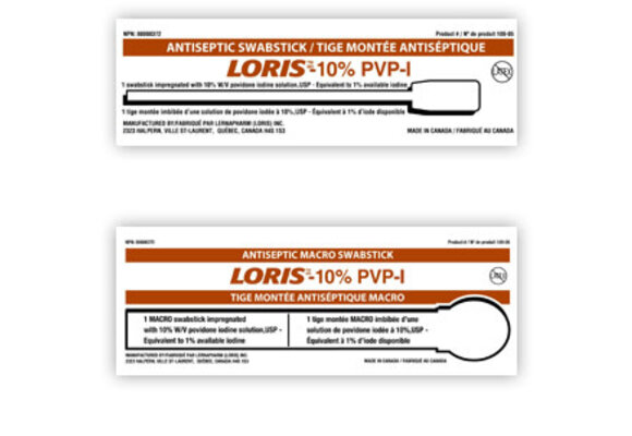 SWABS 10 % PVP WITH 1% IODINE LORIS. EA/1
