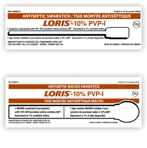 SWABS 10 % PVP WITH 1% IODINE LORIS. EA/1