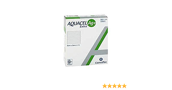 AQUACEL AG+ EXTRA HYDROFIBER DRESSING, SIZE 5CM X 5CM (2INX 2IN) EA/1