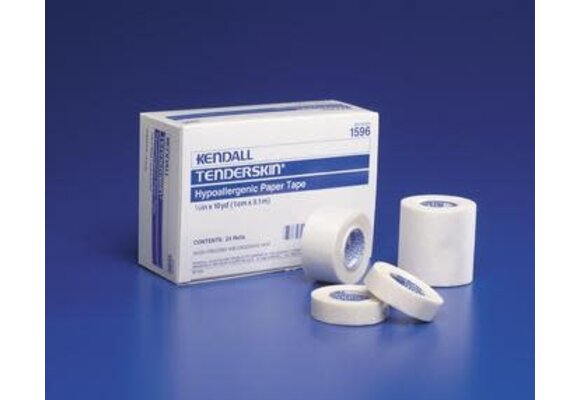 TENDERSKIN HYPOALLERGENIC PAPER TAPE, 1IN X 10YDS BX/12