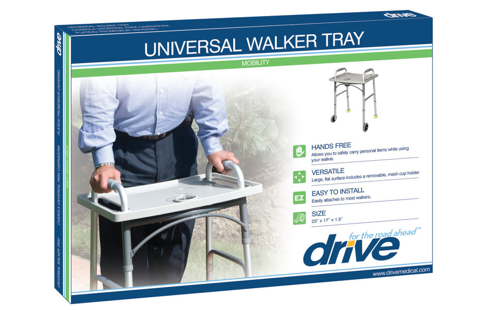 Walker Tray with Cup Holders