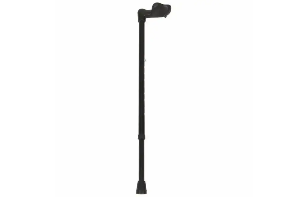 PCP PALM HNDL CANE ADJUSTABLE BLACK RIGHT HAND