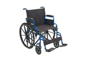 Blue Streak Wheelchair Flip Back Desk Arm (FBD) Swing Away Foot Plates (SF) 250lbs