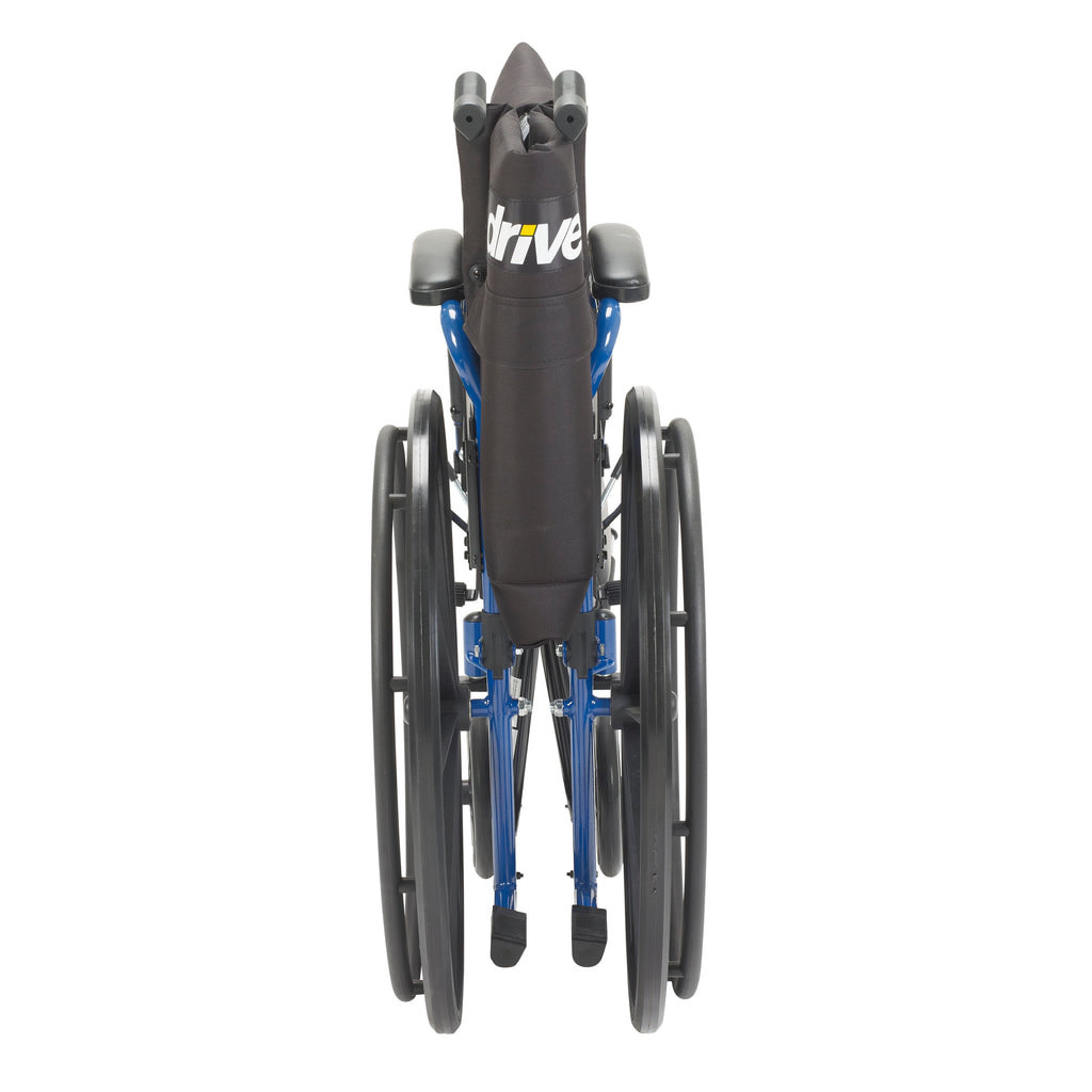 Blue Streak Wheelchair Flip Back Desk Arm (FBD) Swing Away Foot Plates (SF) 250lbs