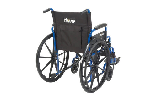 Blue Streak Wheelchair Flip Back Desk Arm (FBD) Swing Away Foot Plates (SF) 250lbs