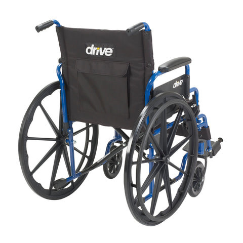 Blue Streak Wheelchair Flip Back Desk Arm (FBD) Swing Away Foot Plates (SF) 250lbs