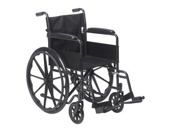 Drive Silver Sport 1 Wheelchair (Fixed) Full Arm (FA) Foot Rest (SF) 18" 250lbs