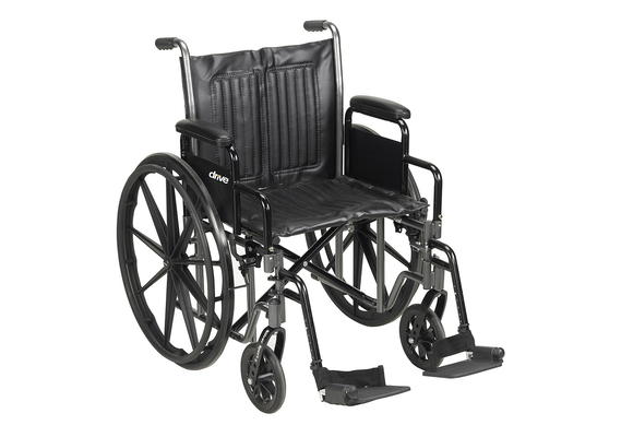 Drive Silver Sport 2 Wheelchair Detachable Desk Arm (DDA) Foot Rest (SF)