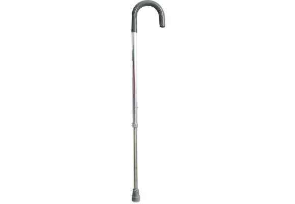 CAREX Round Handle Cane (Silver), 250 lbs Weight Capacity